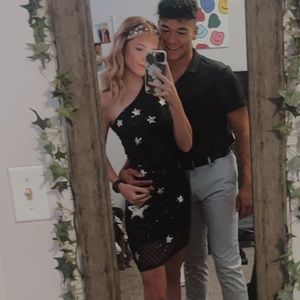 Black Sequin Homecoming Dress XS